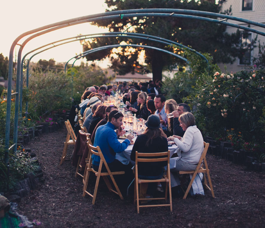 Garden Dinner at Dusk